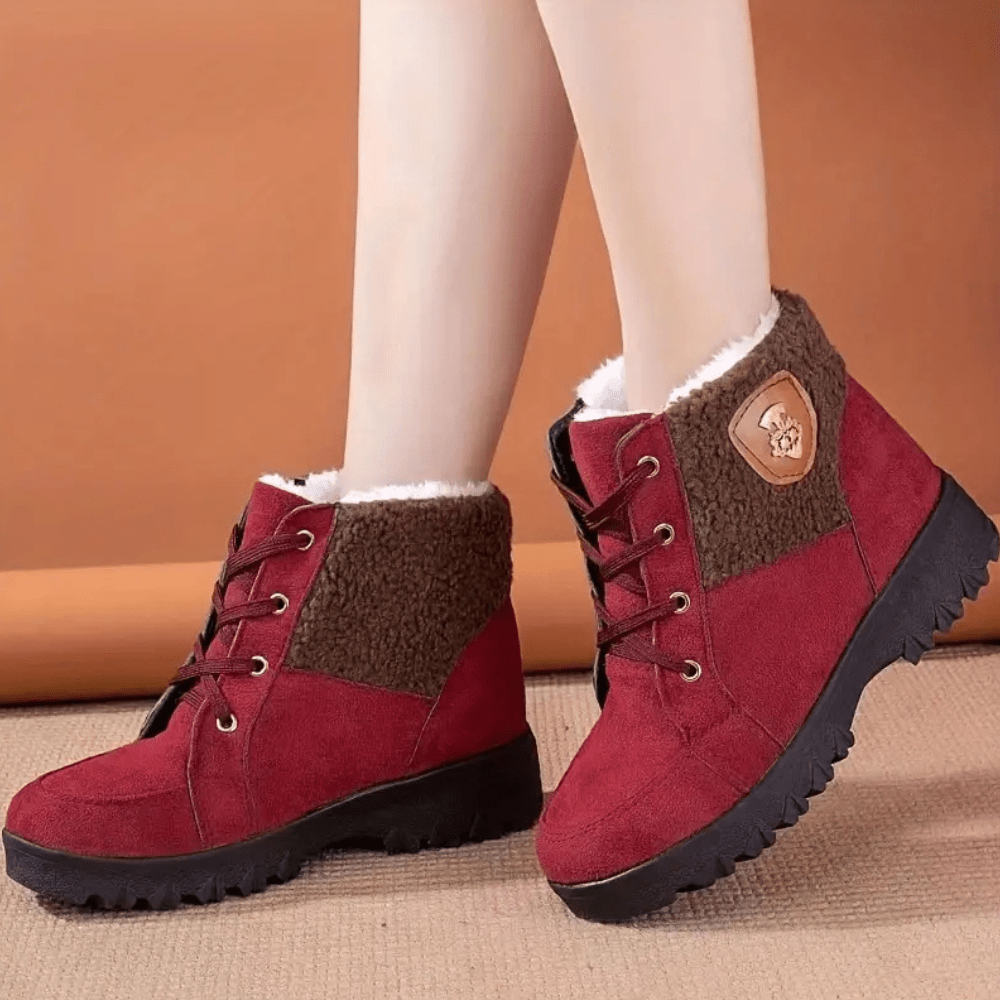 Women’s Winter Ankle Boots | Warm Fur Lining & Anti-Slip Sole | Casual Comfort