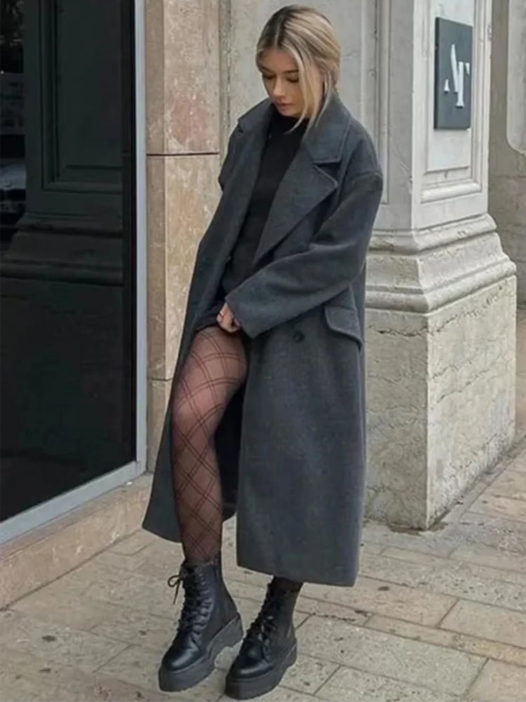 Classic Long Wool Coat | Timeless Tailored Fit | Premium Wool Blend | Formal Outerwear