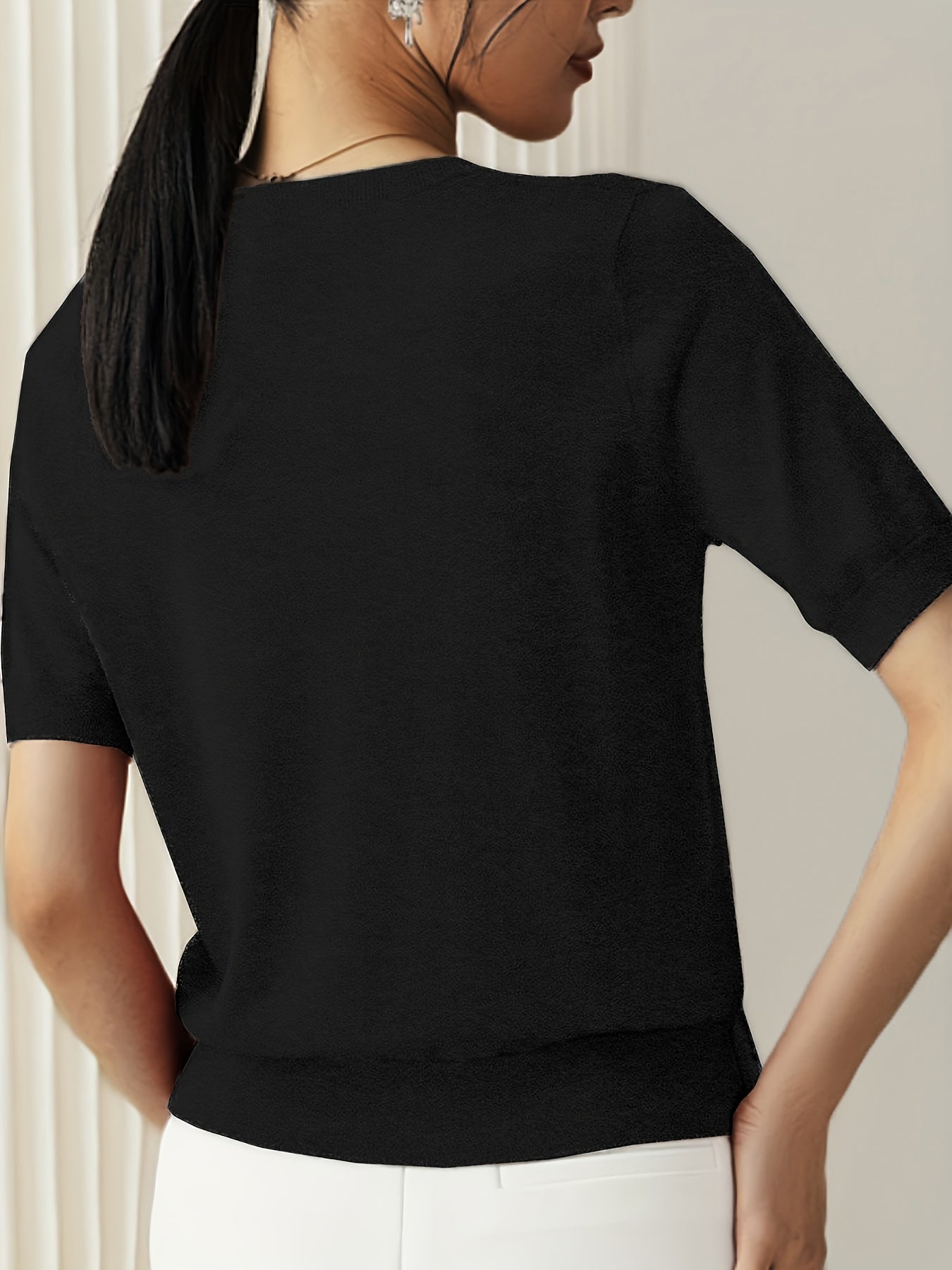 Short-Sleeve Knit Top | Soft Touch | Minimalist Everyday Fit