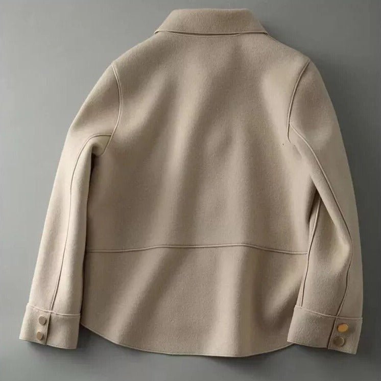 Boxy Wool Blend Jacket | Patch Pockets | Soft Collar Detail