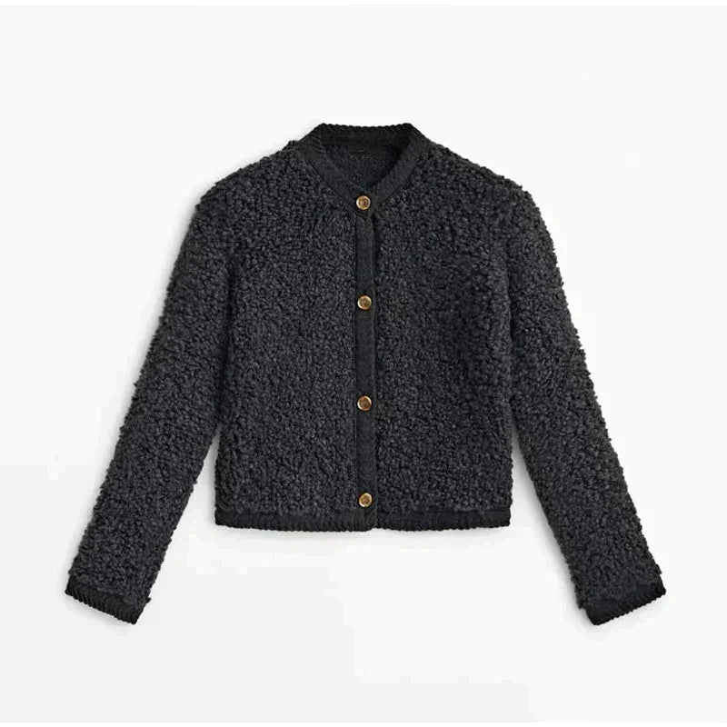 Cozy Teddy Cardigan | Button-Up Front | Soft Textured Knit