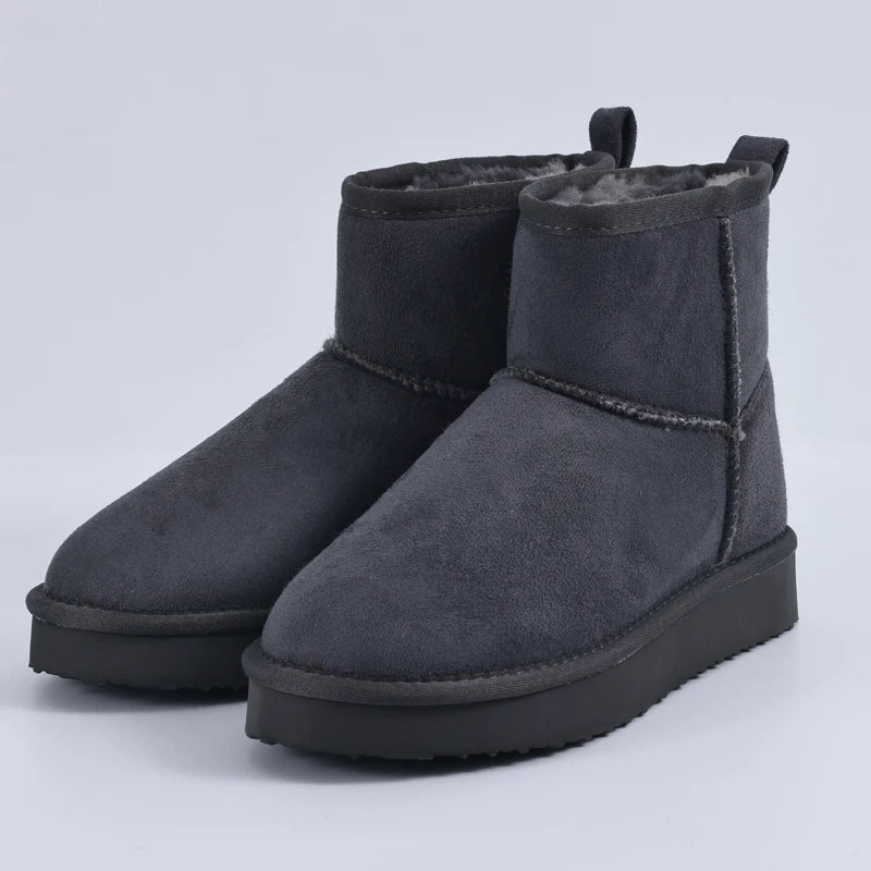 Classic Ankle Winter Boots | Warm Faux Fur Lining | Slip-Resistant Sole