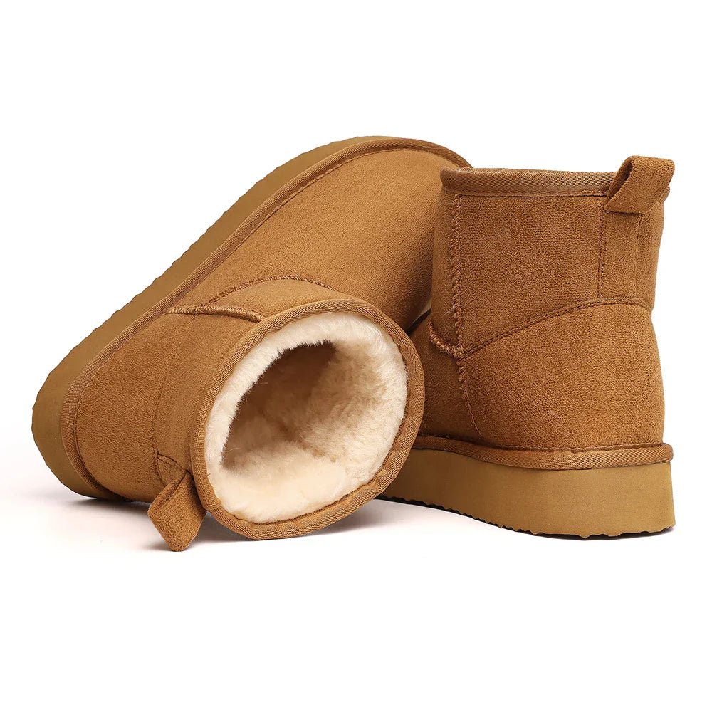 Classic Ankle Winter Boots | Warm Faux Fur Lining | Slip-Resistant Sole