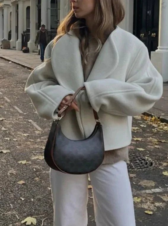 Oversized Wrap Coat | Soft Wool Blend | Minimalist Design