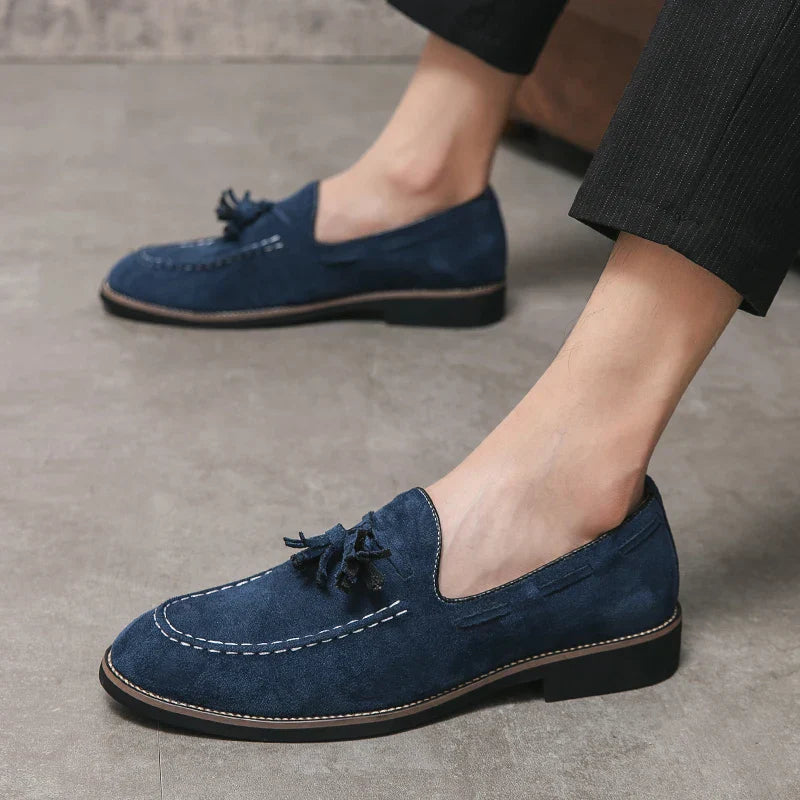 Women’s Suede Tassel Loafers | Slip-On Flat | Cushioned Insole Comforting