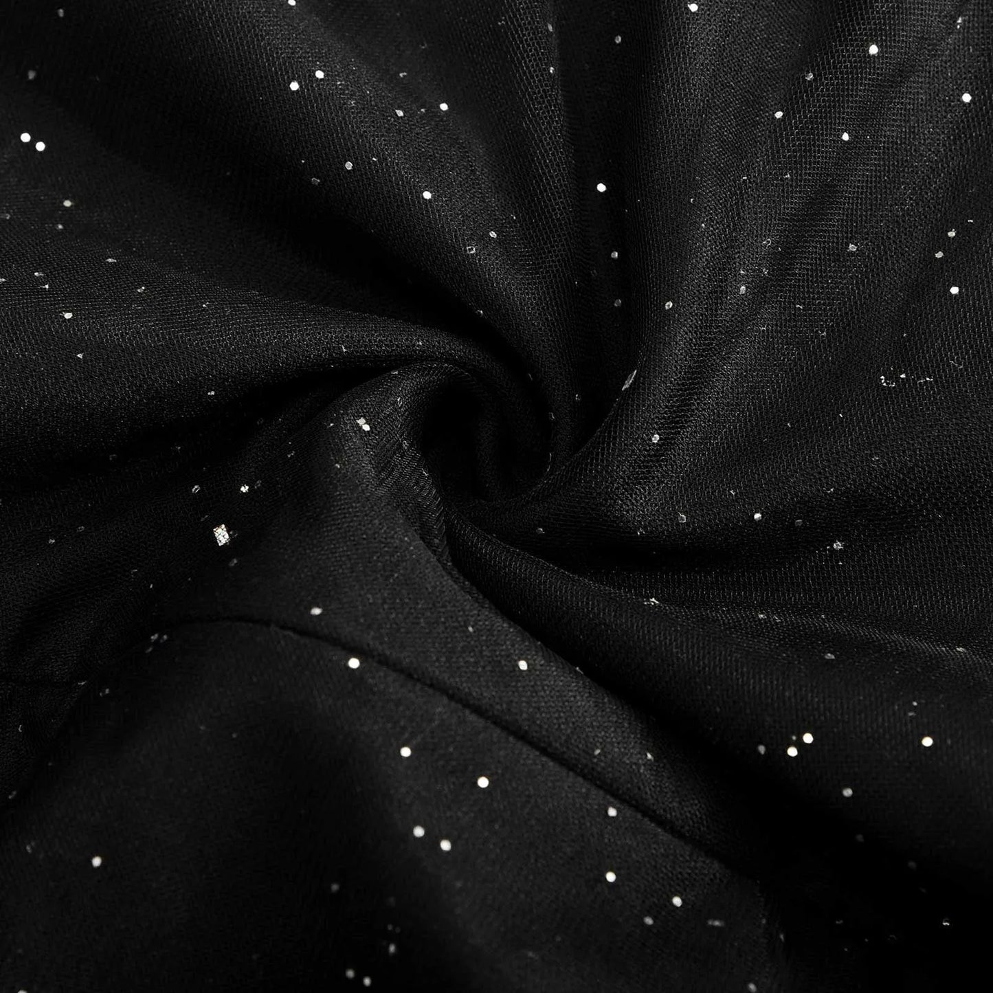 Celeste Glitter Jumpsuit | Black | Polyester Blend | Festive Evening Wear