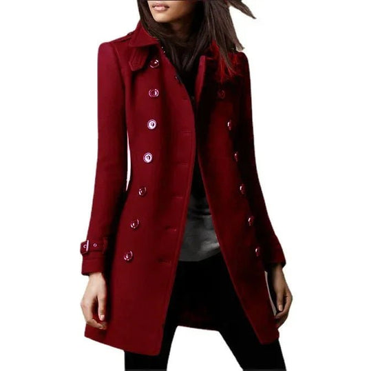 Double-Breasted Wool-Blend Coat | Classic Tailoring | Elegant and Warm | Winter Outerwear
