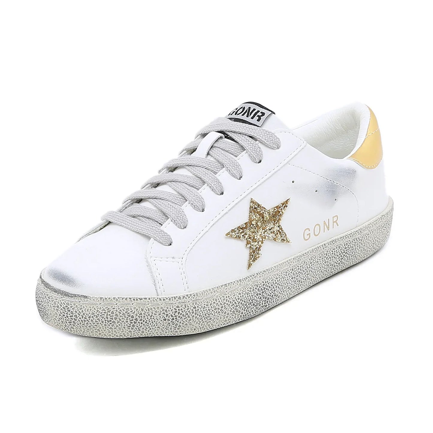 Minimalist Star Sneakers | Distressed Sole | Casual Everyday Style