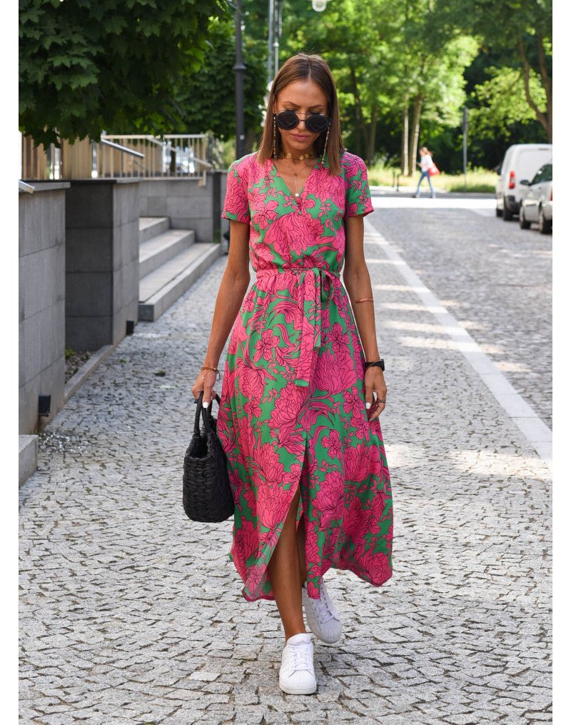 Floral Wrap Dress | Vibrant Print | Lightweight Elegance