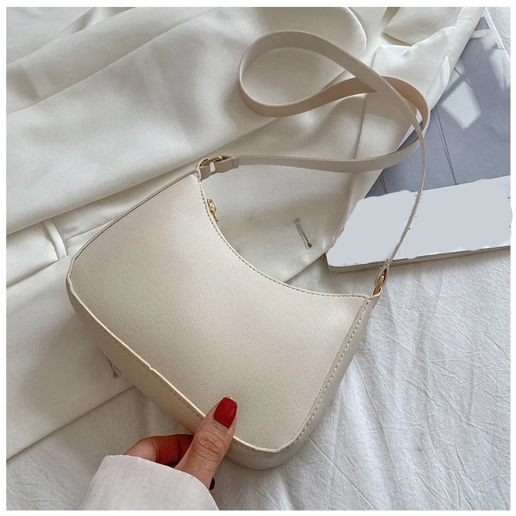 Minimalist PU Leather Shoulder Bag | Soft Silhouette | Everyday Crossbody