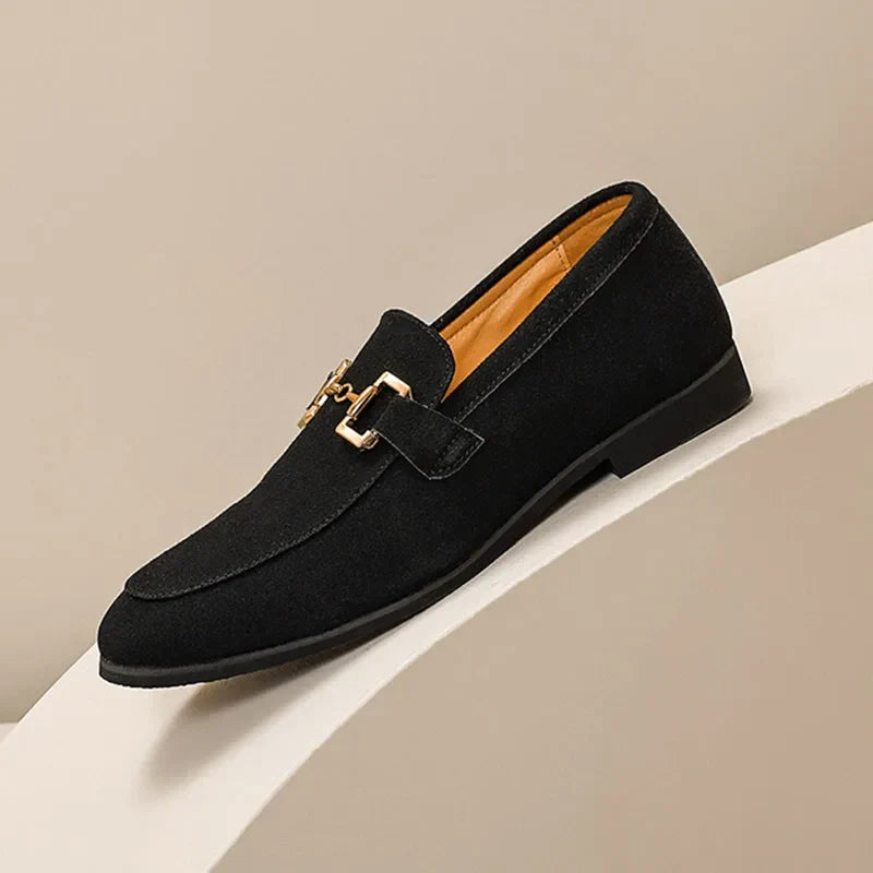 Men's Suede Loafers | Horsebit Detail | Slip-On Dress Shoe