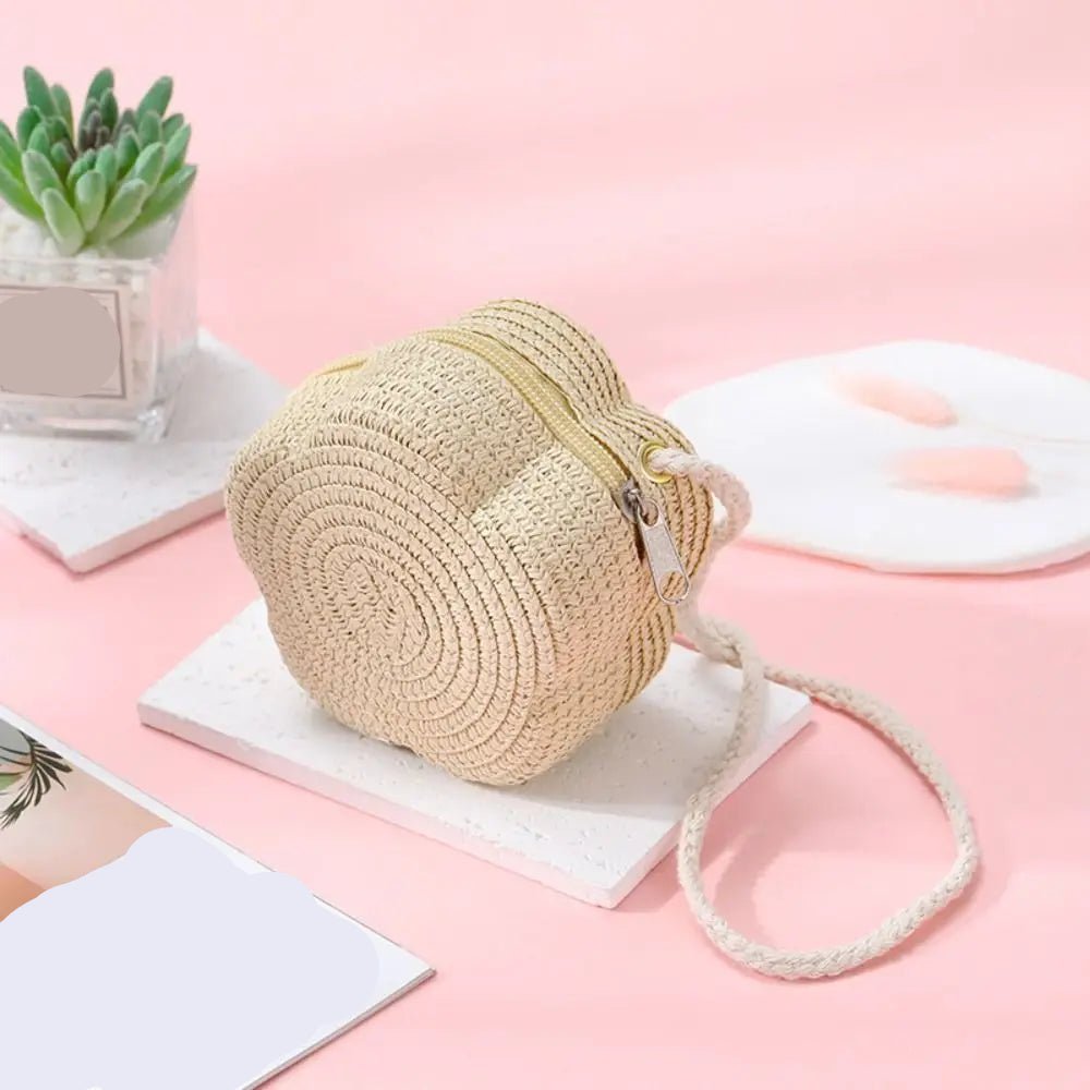 Flower Crossbody Bag | Woven Texture | Lightweight & Compact