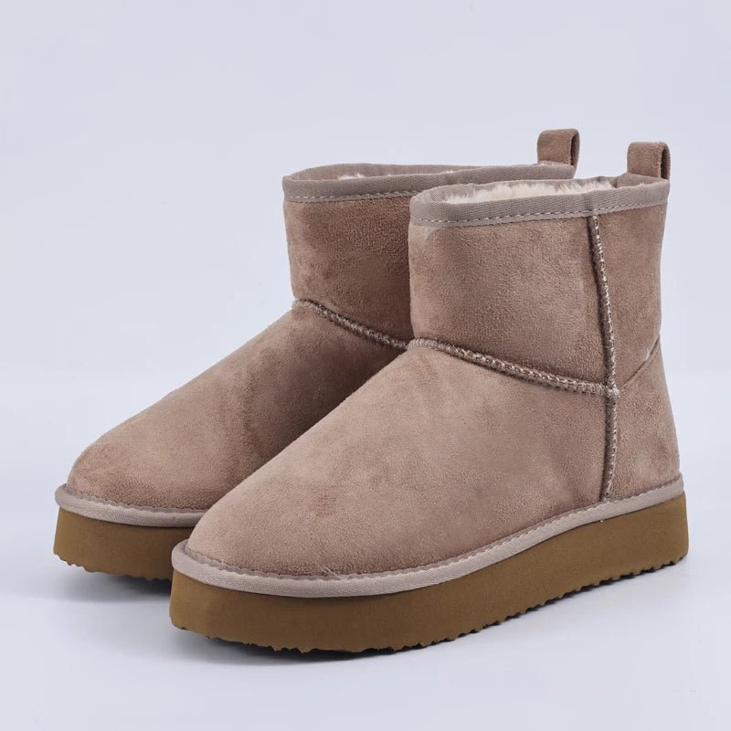 Classic Ankle Winter Boots | Warm Faux Fur Lining | Slip-Resistant Sole