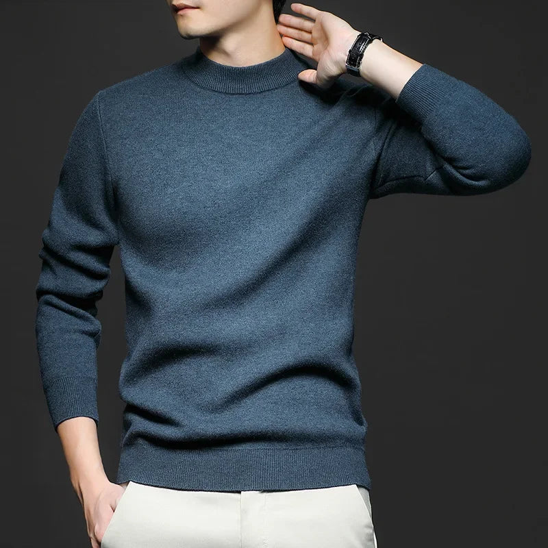 Men’s Merino Wool Blend Sweater | Classic Crewneck | Lightweight Fall Knitwear