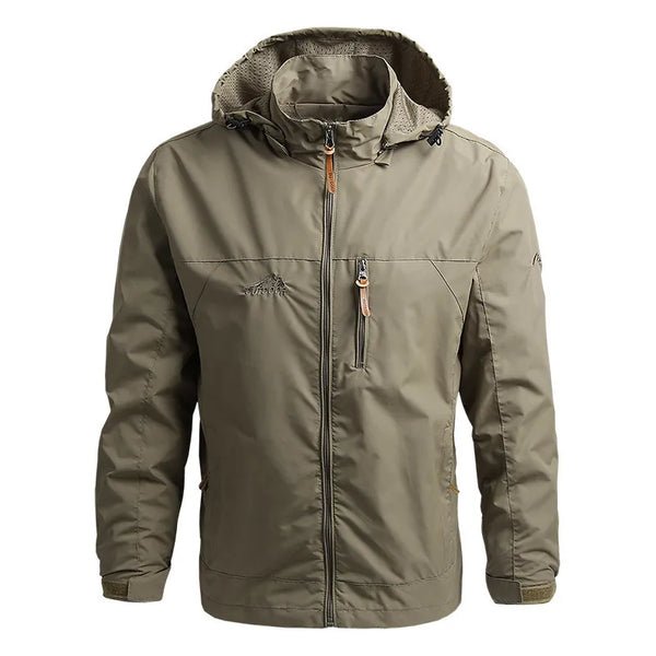 Men's Waterproof Hooded Jacket | Lightweight Shell | Windproof Design | Outdoor Essentials