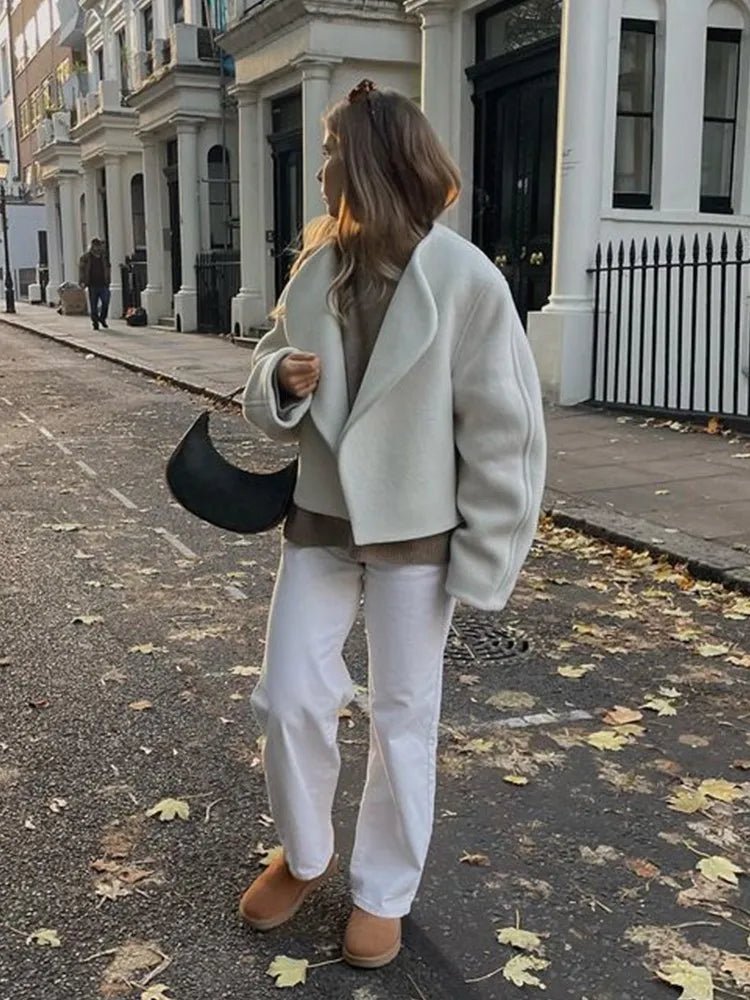 Oversized Wrap Coat | Soft Wool Blend | Minimalist Design