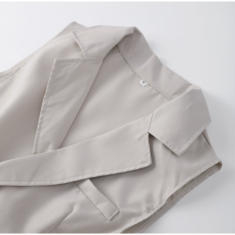 Sleeveless Blazer Romper | Tailored Fit with Belted Waist | Lightweight Summer One-Piece