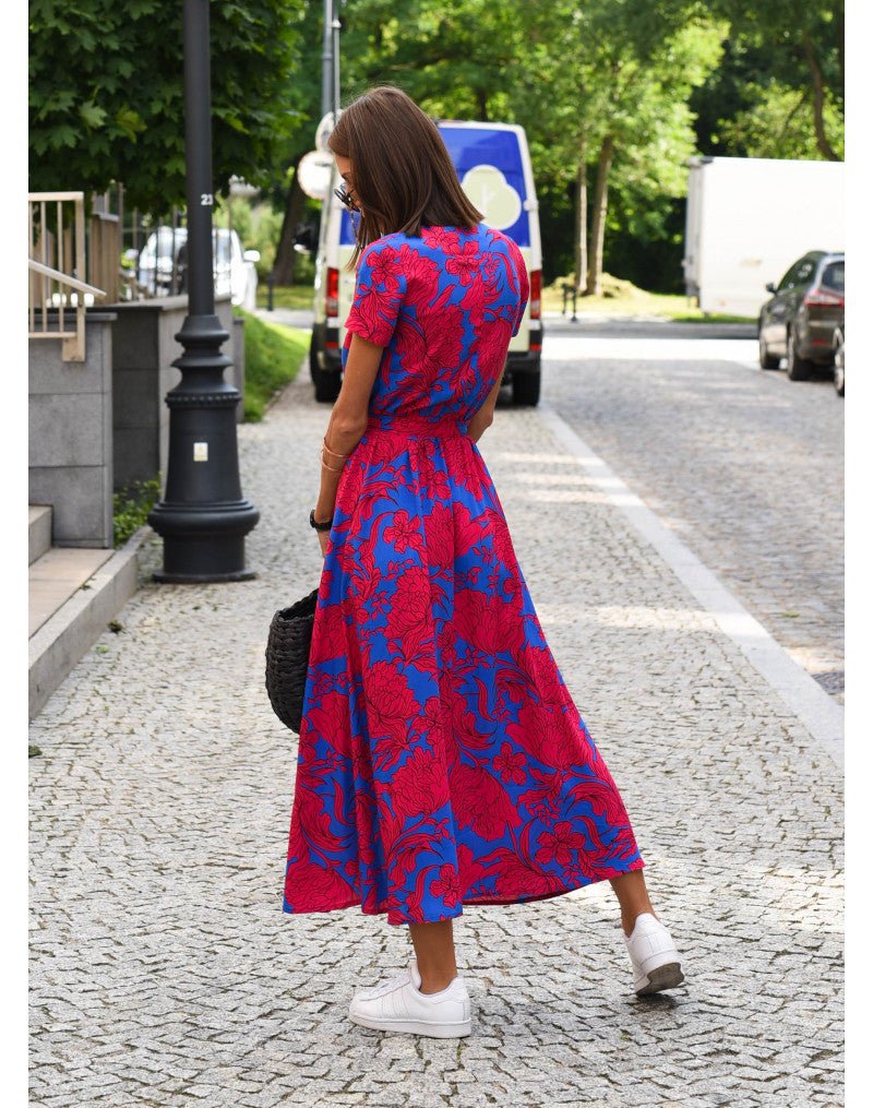 Floral Wrap Dress | Vibrant Print | Lightweight Elegance