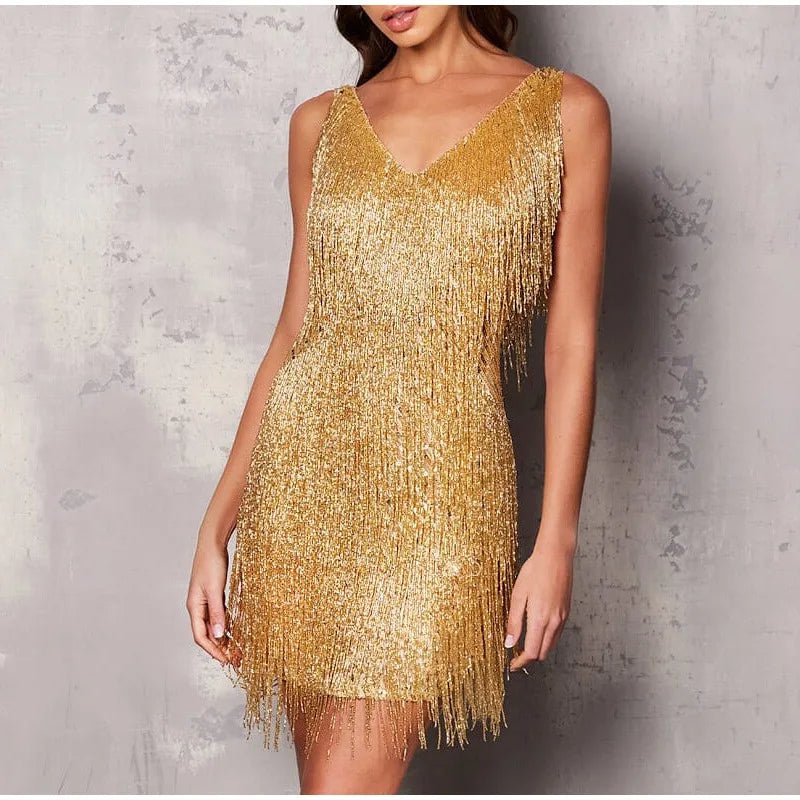 Glamorous Feathered Mini Dress | Eye-Catching Fringe Design | Party-Ready Look | Evening Wear