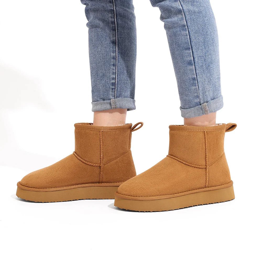 Classic Ankle Winter Boots | Warm Faux Fur Lining | Slip-Resistant Sole