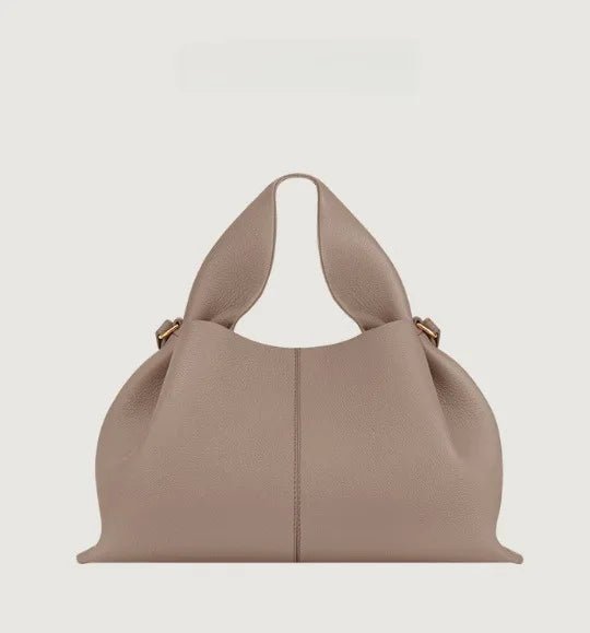 Soft Pebbled Leather Hobo Bag | Slouchy Minimalist Shoulder Tote | Everyday Carryall