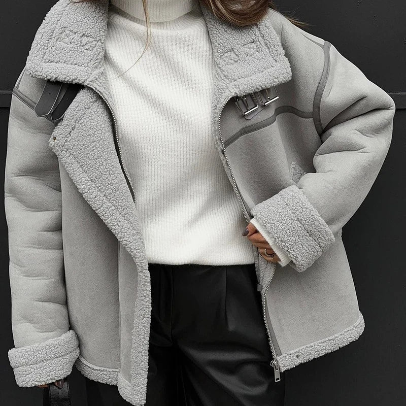 Oversized Shearling Jacket | Cozy Warmth | Casual Winter Layer