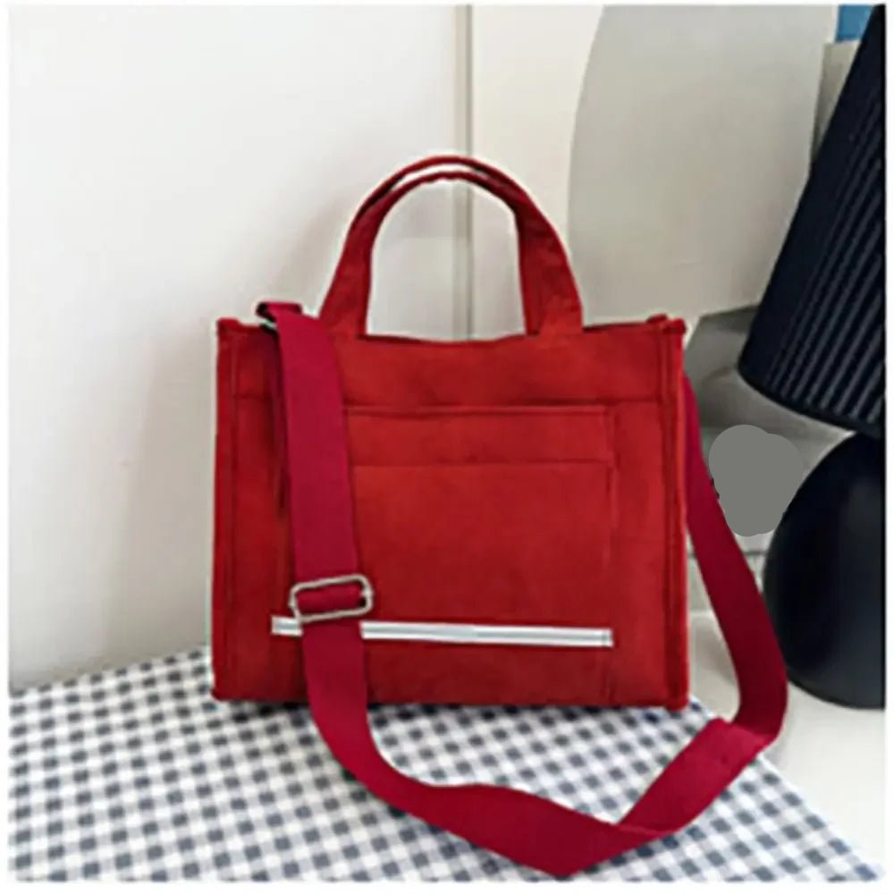 Everyday Canvas Shoulder Tote | Contrast Strap | Lightweight Design