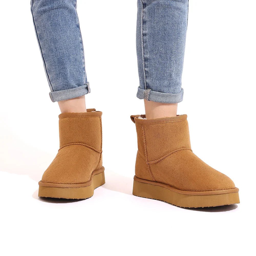 Classic Ankle Winter Boots | Warm Faux Fur Lining | Slip-Resistant Sole