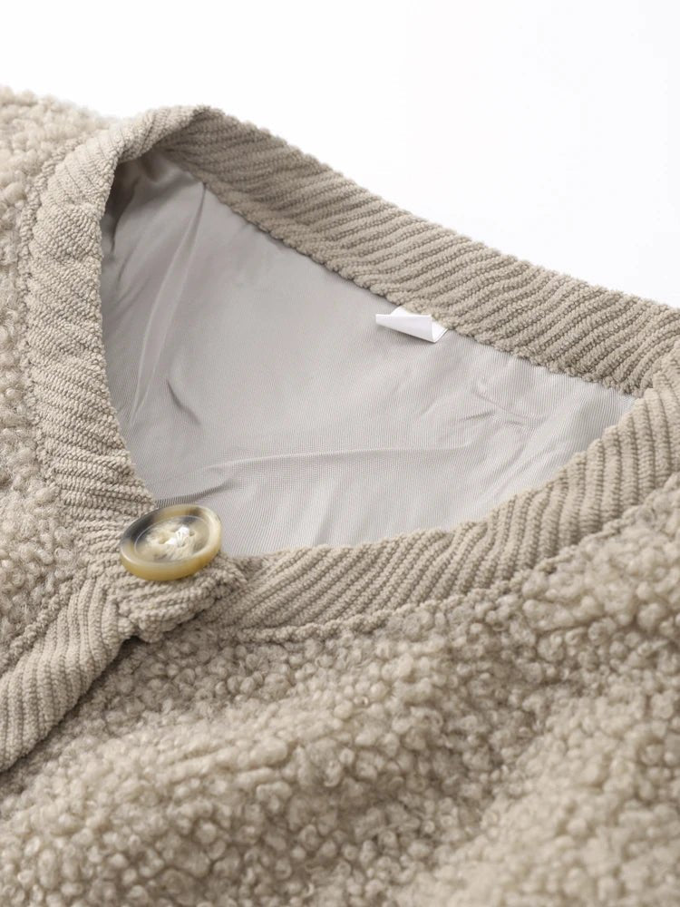 Cozy Teddy Cardigan | Button-Up Front | Soft Textured Knit
