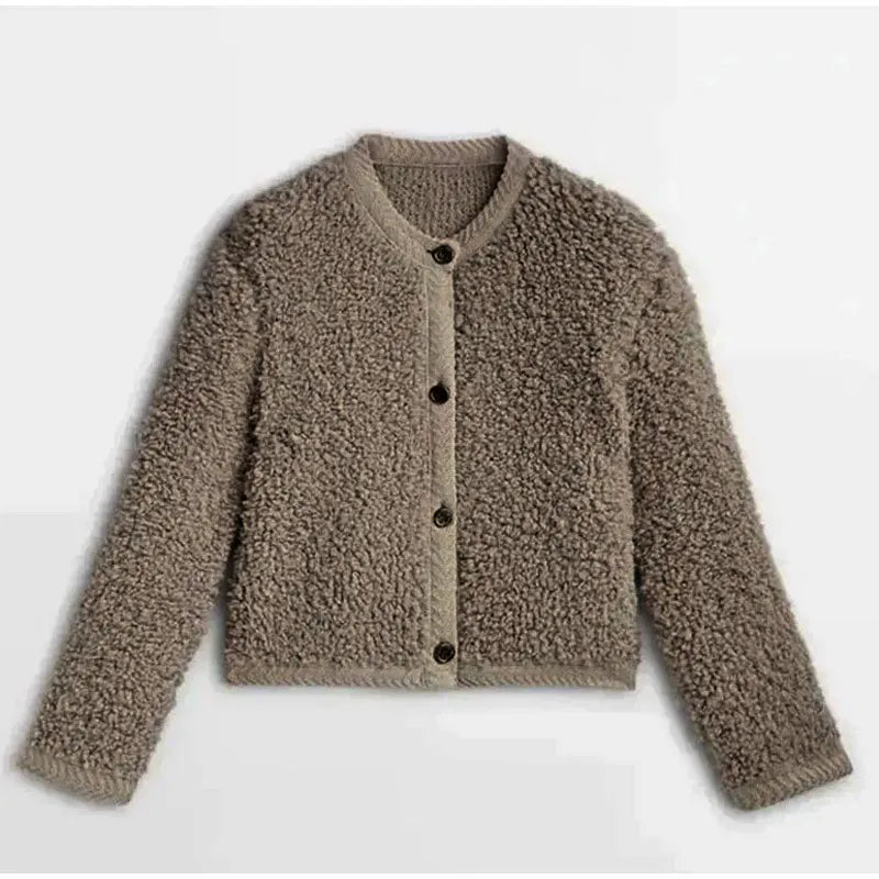 Cozy Teddy Cardigan | Button-Up Front | Soft Textured Knit