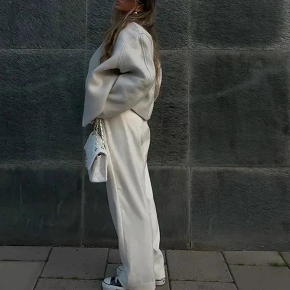 Oversized Wrap Coat | Soft Wool Blend | Minimalist Design