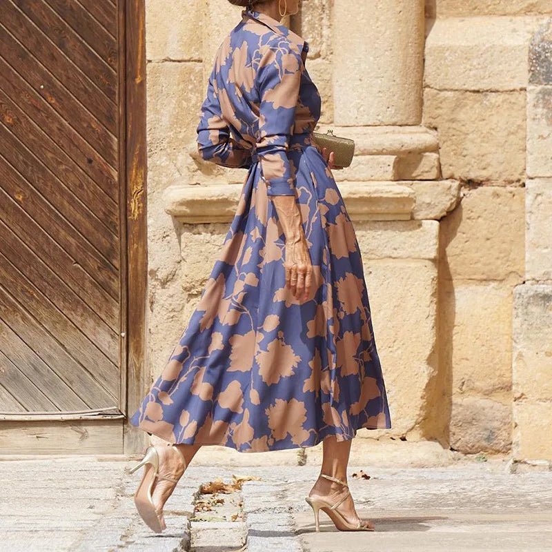 Floral Shirt Dress | Belted Waist | Flowing Maxi Silhouette | Luxe Statement Look