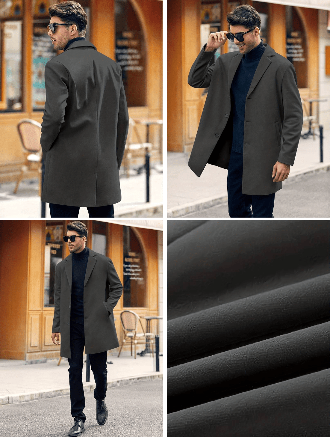 Men's Tailored Wool Overcoat | Classic Long Coat | Formal Winter Style