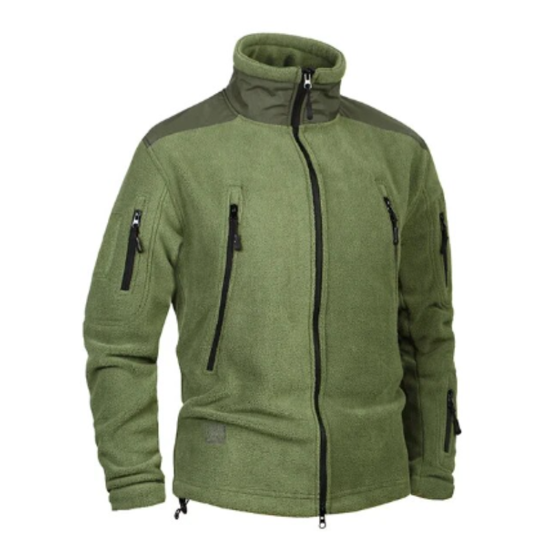 Men’s Tactical Fleece Jacket | Full-Zip Utility Style | Cold Weather Layer