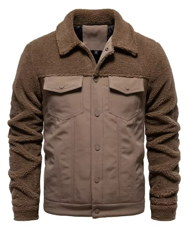Men’s Sherpa-Lined Canvas Jacket | Warm Casual Outerwear | Fall and Winter Canada
