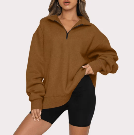 Quarter-Zip Pullover Sweatshirt | Relaxed Fit | Versatile Everyday Layer
