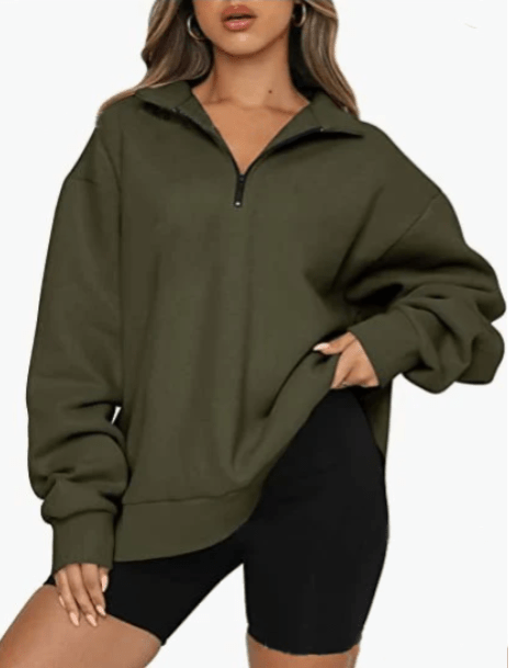 Quarter-Zip Pullover Sweatshirt | Relaxed Fit | Versatile Everyday Layer