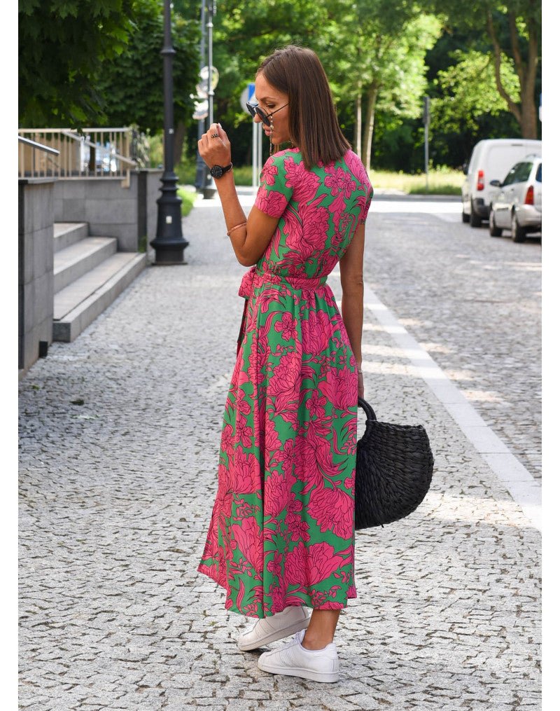 Floral Wrap Dress | Vibrant Print | Lightweight Elegance