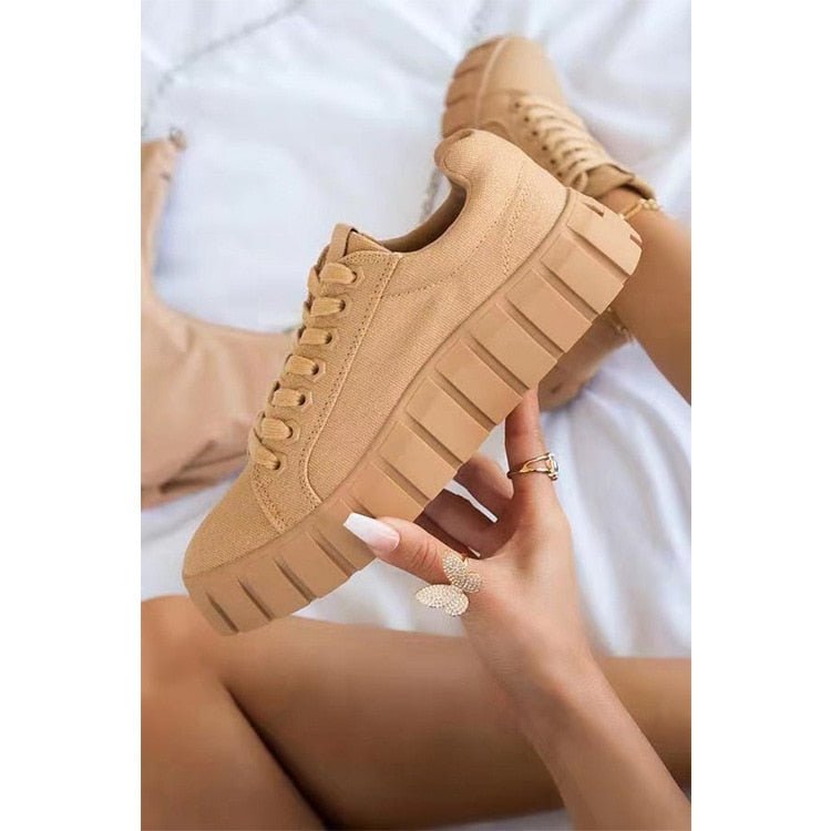 Colourful Suede Platform Sneakers | Trendy Everyday Streetwear for Women