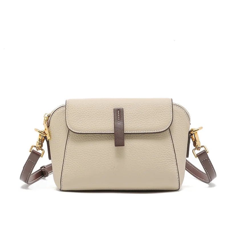 Compact Leather Crossbody Bag | Minimalist Style & Magnetic Flap