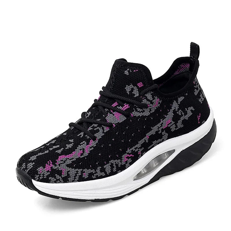 Breathable Knit Walking Sneakers | Lightweight Support | Cushioned Sole | Active Lifestyle