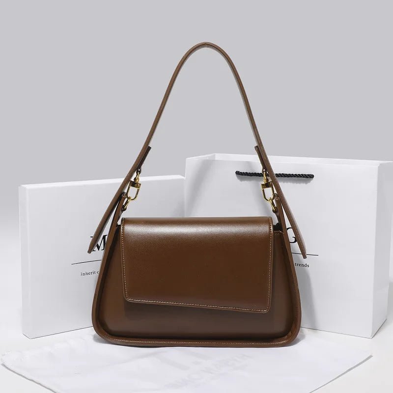 Women's Shoulder Bag | PU Leather with Gold Hardware | Minimalist Everyday Style