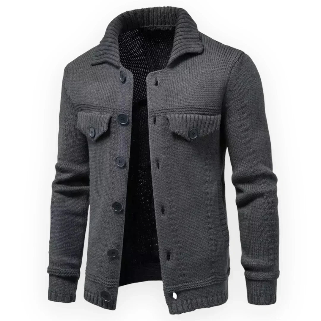Knit Overshirt Jacket | Button-Front Cardigan Style | Warm Layer for Fall