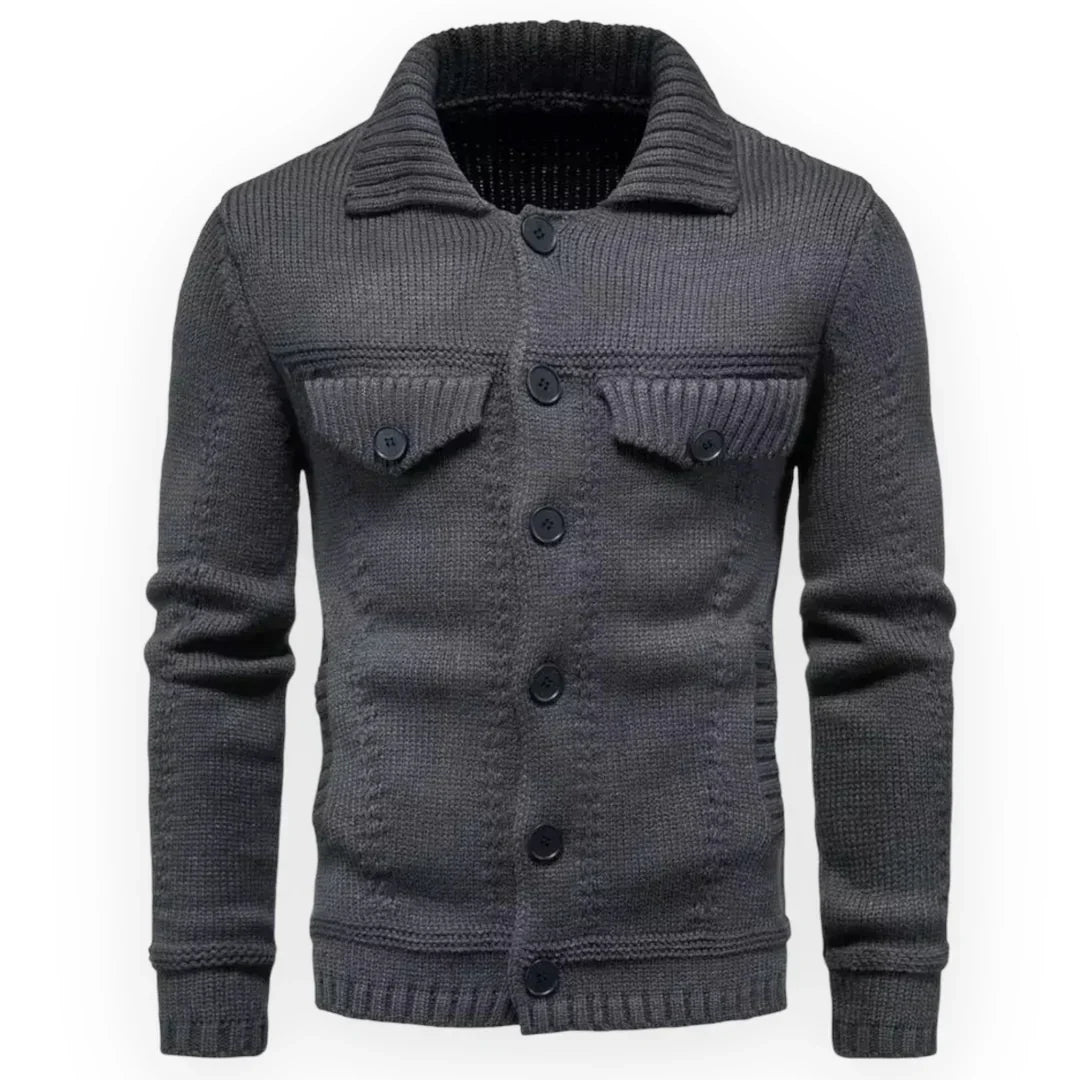 Knit Overshirt Jacket | Button-Front Cardigan Style | Warm Layer for Fall