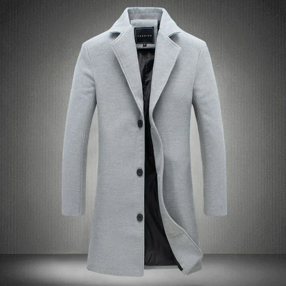 Men’s Classic Wool Blend Overcoat | Timeless Formal Winter Coat Canada