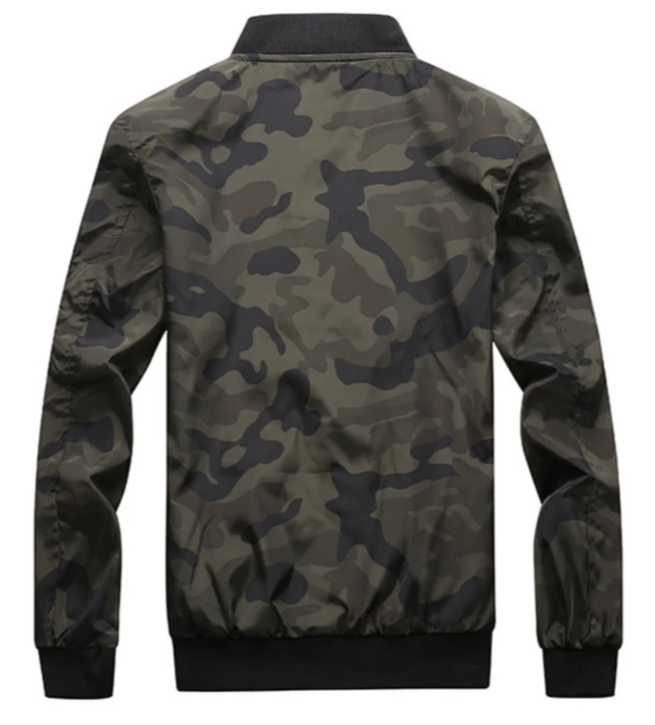 Camo Bomber Jacket | Lightweight Zip-Up | Urban Streetwear Layer