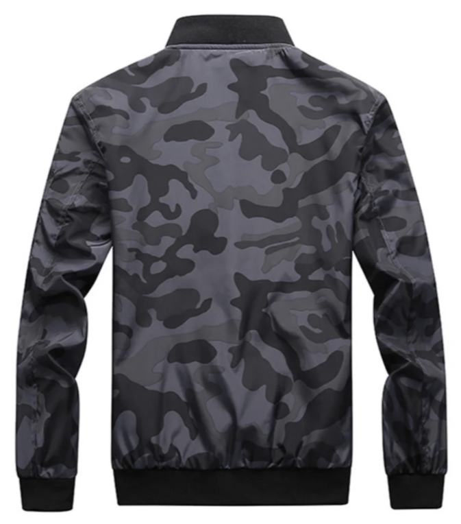 Camo Bomber Jacket | Lightweight Zip-Up | Urban Streetwear Layer