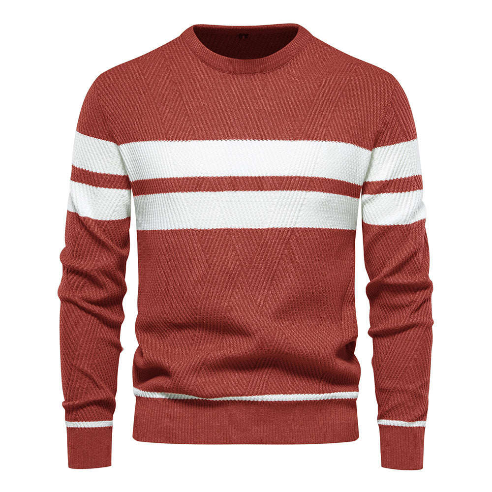 Men’s Knit Crewneck Sweater | Textured Design | Casual Workwear Canada