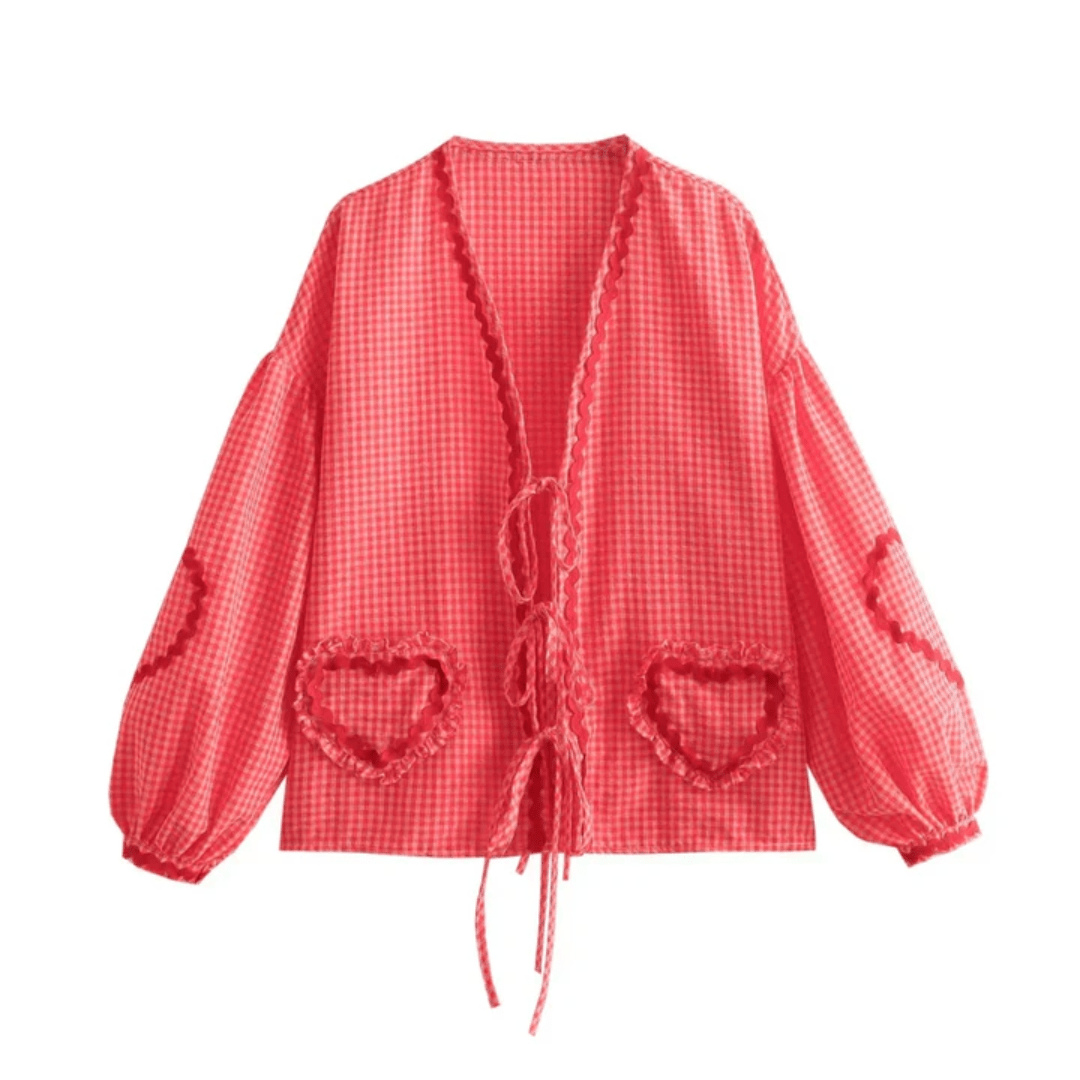 Whimsical Knit Cardigan | Heart Detail | Relaxed Fit