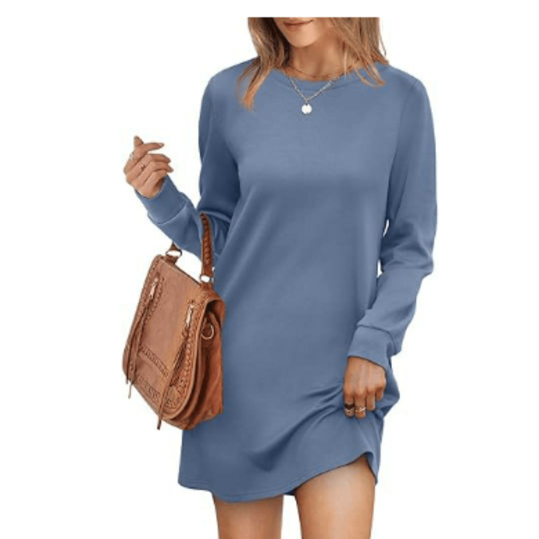 Long Sleeve T-Shirt Dress | Relaxed Fit | Everyday Casual Style